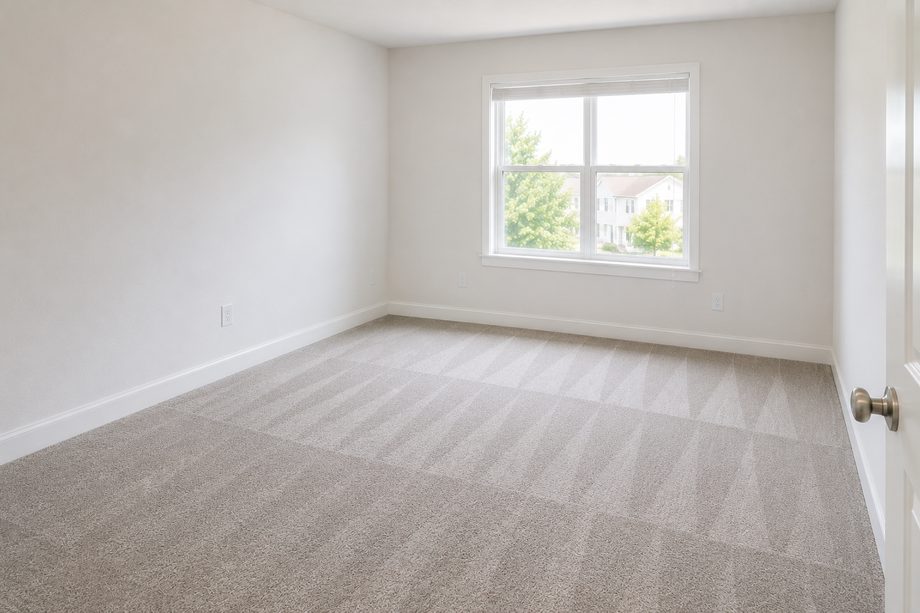 Empty apartment bedroom cleaned and ready to show